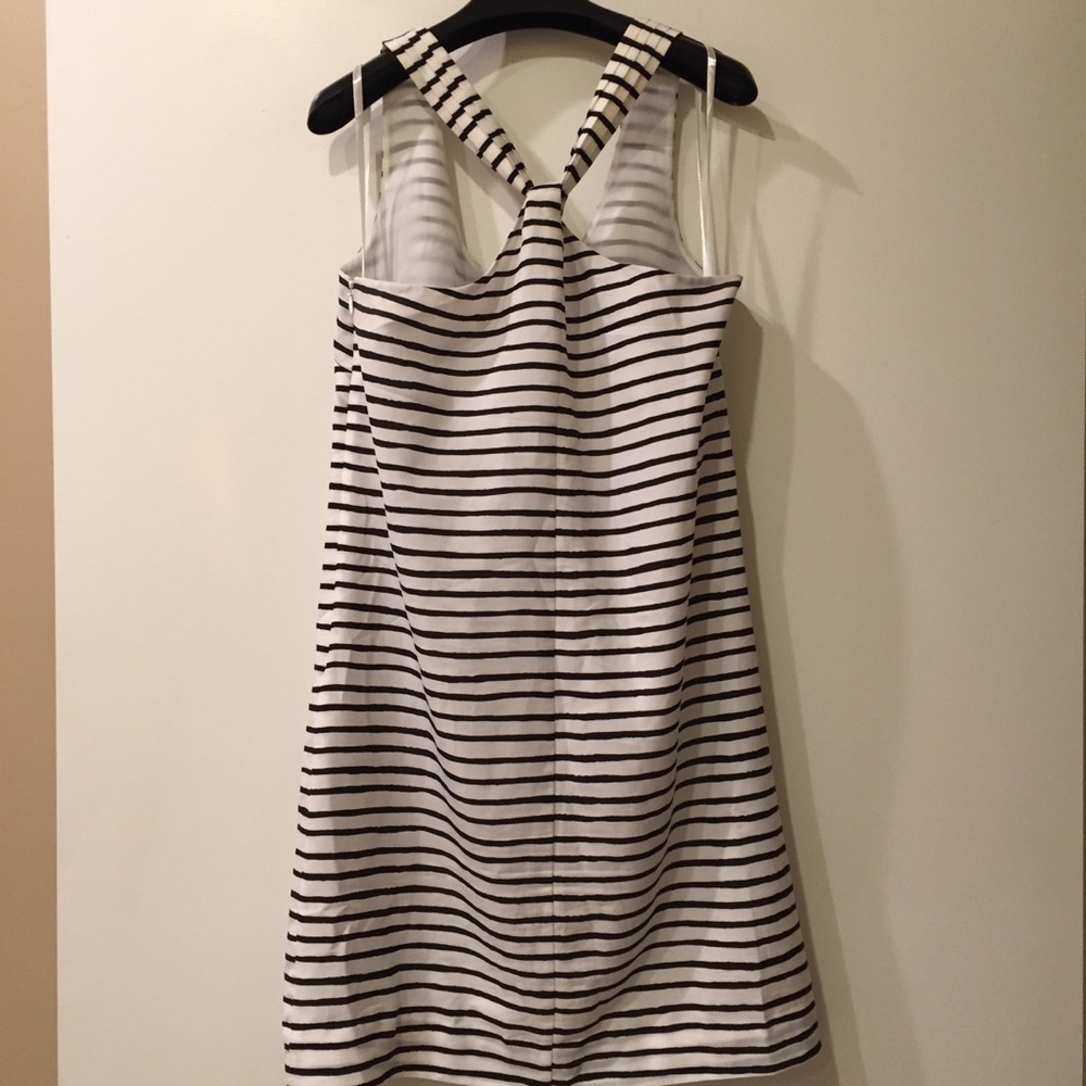 J.Crew Black & White Striped Sleeveless Shift Dress – Classic Nautical Style - Picture 2 of 6